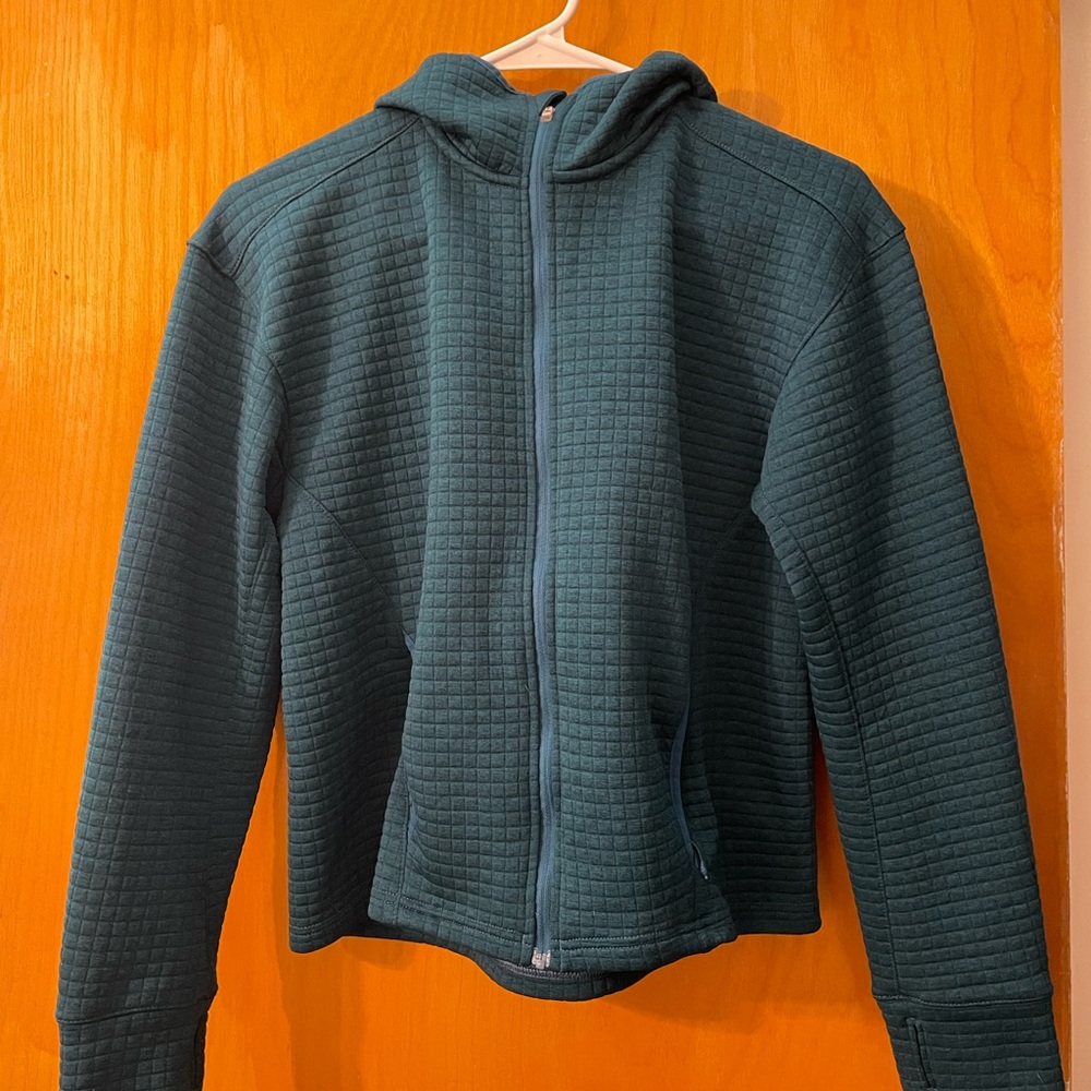 Brooks Teal Quilted Hoodie
